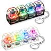 NONE Portachiavi con Tastiera Luminosa, Giocattolo Antistress con Pulsante LED Cliccabile per Persone Ansiose, Accessorio da Scrivania