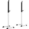 HOMCOM Supporto Porta Bilanciere Universale per Casa e Palestra, Squat Rack Altezza Regolabile in Acciaio Carico Massimo 150kg, Bianco e Nero