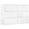 HOMCOM Comò per Camera con 6 Cassetti, Cassettiera per Soggiorno e Ufficio, Stile Moderno, 112x34x75 cm, Bianco Lucido | Aosom Italy