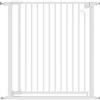 PawHut Cancelletto per Scale, Cancello di Protezione senza Forare con Chiusura Automatica, 76-80x76 cm, Bianco | Aosom Italy