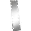 HOMCOM Specchio a Figura Intera 150x40 cm, Specchio da Terra RGB-LED con 21 Lampadine, 7 Tonalità, Interruttore Touch di Funzione Memoria | Aosom Italy