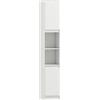 HOMCOM Mobile Colonna Bagno, Mobile Contenitore con 2 Ante, 2 Scomparti Aperti, 30x24x170 cm, Bianco | Aosom Italy