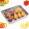 Tissting Teglia Piccola con Griglia Piatta Antiaderente 23.5x17.5x5CM - Griglia Reversibile per Forno e Barbecue, Ideale per Cuocere, Arrostire e Preparare Lasagne, Cena e Dessert