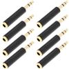 OTOTEC Adattatore convertitore jack da 4 poli a 3 poli TRRS femmina a TRS maschio, connettore microfono jack da 3,5 mm per telefono Compurter, 8 pezzi