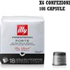 illy Capsule Caffè Iperespresso Tostato FORTE Nero, 6 Confezioni da 18 Capsule,