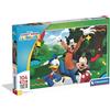 Clementoni - Puzzle per Bambini 104 Pezzi Supercolor Maxi, per Bambini 4+ Anni, Illustrazione Mickey Mouse, Idea Regalo, Made in Italy, 62x42 cm, 25018