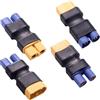 Lyeteung 4 Pezzi XT60 a EC3 Adattatore, EC3 Femmina / Maschio a XT60 Femmina / Maschio Connettori, per Batteria RC LiPo