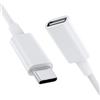 PremiumCord Cavo di Prolunga USB-C, Cavo Dati Superspeed USB 3.2 di Prima Generazione fino a 5 Gbit/s, Cavo di Ricarica da 60 W, Tipo C Femmina-Maschio, Bianco, Lunghezza 2m