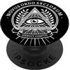 illuminati design Occhio onnivista, Dio, simbolo, piramide, Massonico PopSockets PopGrip Adesivo