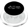 Funny Cat & Books Graphic Readers Book N Gatto Coffee Book Lover Reader Cute Cat Reading Line Art PopSockets PopGrip per MagSafe