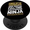 Sarcastic Tech Worker Job Title Humor No Divertente Tecnico Fibra Ottica Multitasking Ninja Detto PopSockets PopGrip Adesivo