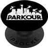 InGENIUS Camicie e regali divertenti Retro Parkour Free Running Traceur Freerunner Backflip Sport PopSockets PopGrip Adesivo