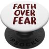 Faith Over Fear Bible Verse Graphic Tee Fede cristiana sulla paura Credente religioso Gesù Chiesa PopSockets PopGrip Adesivo