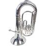 Senza marchio India Strumento Musicale Euphonium Band Orchestra Tromba con Borsa (Argento)