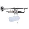 Senza marchio Professional Classical Marching Concert School Band Bb Indian Flat Steel Trumpet