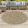 Teppich-Traum Tappeto per interni ed esterni per cucina, sala da pranzo o terrazza Dimensioni - 80 cm rotondo