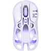 GravaStar Mouse da gioco wireless GravaStar Mercury M1 Pro, dongle 1K, 26.000 DPI, PAW3395, 5 luci RGB Glowsync, viola lavanda