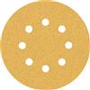 Bosch Accessories Bosch 5x Carta abrasiva EXPERT C470 con 8 fori per levigatrici rotoorbitali | per Vernice su legno, Legno duro, Grano 60, Professional Accessorio levigatrice rotoorbitale, Levigatrice orbitale