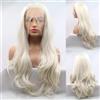 AFBeauty Platinum Blonde Wig White Hair Lace Front Wigs for Women Long Wavy Pre Plucked Hairline Loose Wave Glueless Lace Wig High Temperature Fiber Synthetic Lace Front Wig