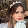 Yienate Elegante Corona Fiori Rosa Fascia Capelli Plastica Bianca Rosa Floreale Principessa Tiara Francese Fascia Capelli Sposa Festa Nozze Cerchio Capelli Accessori Capelli per Donne Ragazze