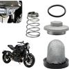 TMZELOA Tappo Olio Scooter GY6 Kit Filtro Olio con Molla, Guarnizione e Vite Compatibile con Scooter Moped ATV Go Kart Motore GY6 50cc 80cc 125cc 150cc Accessorio Resistente per Manutenzione Motore