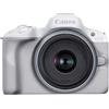 Canon EOS R50 + RF-S 18-45 IS STM White Garanzia Centri di assistenza Ufficiali in Italia - Menu Italiano.