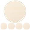 Homoyoyo 5 Pezzi Fondo Per Borsa in Legno Naturale Base Per Cestino Uncinetto Adatta Per Fai Da Te Design Versatile e Facile Da Lavorare 15 Cm