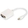 DIGITUS Cavo adattatore DisplayPort, mini DP - HD15M/F, 0,15 DB-340407-001-W