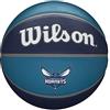 Wilson Pallone da Basket NBA TEAM TRIBUTE BSKT, Utilizzo Outdoor, Gomma, Misura 7, Blu/Blu Scuro (Charlotte Hornets)