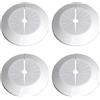 SEIWEI 4 coperture decorative per tubi da 20 mm-40 mm, in plastica PP, per lavabo, tubo dell'acqua, colore bianco