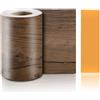 TECDW Bordi per Carta da Parati Autoadesivi 10 M x10 CM Legno Nastro Decorativo Adesivo per Pareti Impermeabile Rimovibile Greche Adesive per Pareti per Cucina Soggiorno Bagno Battiscopa (Colore-1)