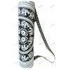 Fatto a mano Borsa Porta Tappetino Yoga Bianco Nero Mandala Indiano Grandi Borse con Tracolla