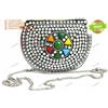 Fatto a mano Borsa a mano donna taglia piccola Meenakari Stone alla moda pochette in metal...