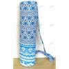 Fatto a mano Borsa da palestra porta hippie tappetino yoga blu mandala indiano con tracolla