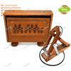 Fatto a mano New Small Sound Sustain 13 Notes, Sur Peti, Shruti Box Double Bellow TeakWood