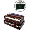 BINA 9 Stopper Portable Harmonium 3 Octaves Multifold Bellow Two Reeds Harmonium