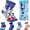 Sonic The Hedgehog Calze Bambino e Ragazzo, Pack da 5 Calzini Divertenti, Morbidi e Traspiranti, Idea Regalo Gamer (30-35 EU)