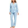 Calida Set Pigiama da Donna Lovely Nights, Blu Cascata, 36-38