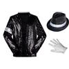 Shuanghao Uomo/Donna Jacket Giacche Costumes for Kids Bambino/Adulto Retro Halloween Natale Concerto Role Play Fancy Dress Coat Outfit Set （Giacca+Regali Cappello+Guanti 3PS 150CM