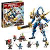 LEGO NINJAGO Mech Titano di Jay, Set 2023 con Grande Action Figure, Giocattolo da Battaglia per Bambini e Bambine con 5 Minifigure e Carro con Balestra 71785