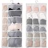 YKKJ Tasche Pensili per Intimo 1 Pezzi Organizzatori di Armadi, Organizer Armadio da Appendere, per Calze e Cravatte per Reggiseno, Double-Face, 30 Tasche