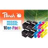 Peach 0F319838, Nero, Ciano, Magenta, Giallo, Inchiostro a base di pigmenti, Inchiostro a base di pigmenti, 10 pezzi, 2025 pagine, Multipack