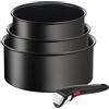 Tefal Ingenio Unlimited L7639343, set di pentole, nero, alluminio, titanio, nero, smontabile