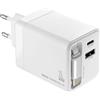 TROIKA Spina di ricarica TROIKA Tecnologia di ricarica rapida - POWER PULL 35 - 35 W con connessione USB-C e USB-A e cavo USB-C estensibile