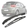 JinsenTGG Braccio e Spazzola Tergilunotto Posteriore Compatibile con Citroen C4 Picasso/Grand C4 Picasso 2006-2013, Braccio Tergicristallo Posteriore Gomma, Kit Spazzole Tergicristallo Posteriore impermeabile