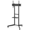 DIGITUS Carrello porta TV con ripiano - per televisori da 37 a 70 - portata 50 kg - VESA da 100x100 a 600x400 - gestione cavi integrata - regolabile in altezza - orientabile e inclinabile - nero