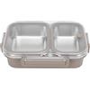 Fabater Lunch Box, Contenitore Termico per Alimenti da 1,2 L con 2 Scomparti in Acciaio Inossidabile per Cibi Caldi, Lunchbox Termico Portatile a Tenuta Stagna per Cenare Fuori