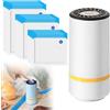 BORDEAG Macchina per sottovuoto con 15 sacchetti sottovuoto, mini aspirapolvere a mano, pompa per sottovuoto, saldatrice elettrica portatile, ricaricabile, per la conservazione della cucina (bianco)