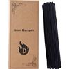 Iron Banyan bastoncini di legno in rattan naturale da 25,5 cm, bastoncini di canna, diffusore di aromi di oli essenziali per profumi di aromi (25CM, Colore Nero)