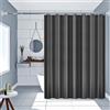 AMDXD Tenda da doccia 80 x 200 cm, colore nero, impermeabile, in tessuto di poliestere, lavabile, antimuffa, antibatterica, con anelli